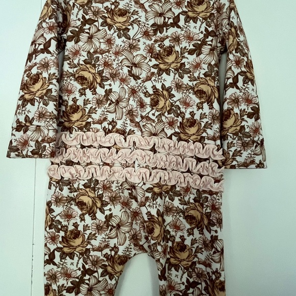 Sweet Honey Girls 5Y Floral Zipper Pajamas Lounge‎ Romper Ruffle - Picture 13 of 14